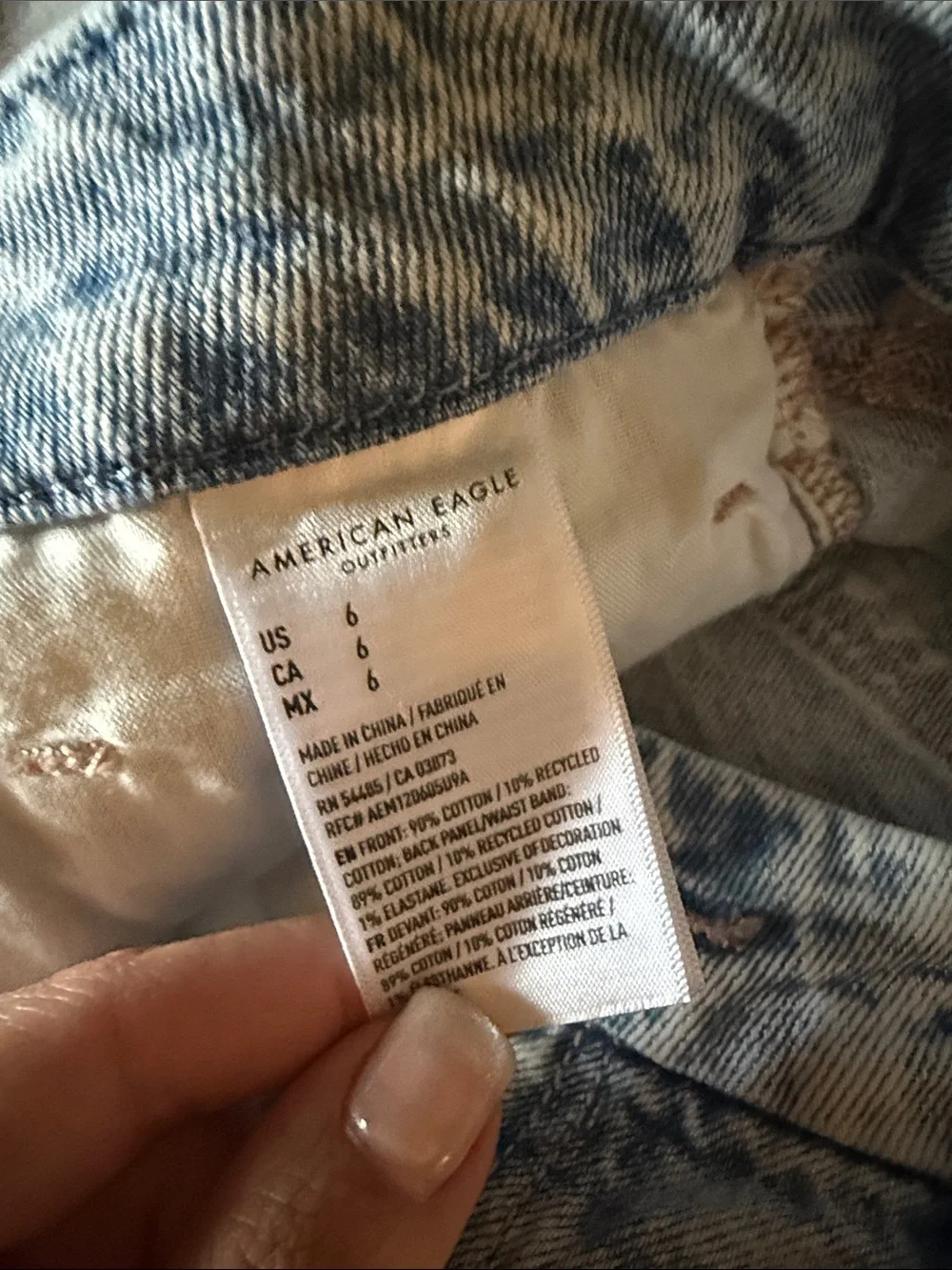 Distressed Light Wash Denim Shorts